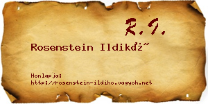 Rosenstein Ildikó névjegykártya
