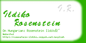 ildiko rosenstein business card